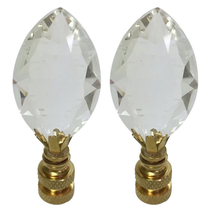 Pear Shaped K9 Crystal Lamp Finial