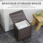 Panier à linge en bambou avec couvercle, panier à linge avec sac doublure amovible-668808439