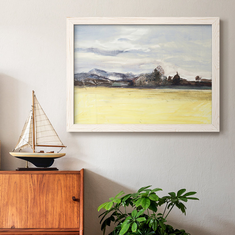GREY HOUSE IN BLUE, reproduction d'art sur toile encadrée, Blanc, H 18 po x l 26 po x P 1,5 po