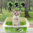 Pets Large High Sided Cat Litter Box With Frame, Blue, CP4