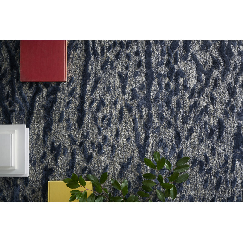 Rusch Hand Tufted Blue Rug, Rectangle 5' x 7'6"