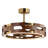 28.3" Caged Ceiling Fan with Dimmable LED Lights and Remote Control