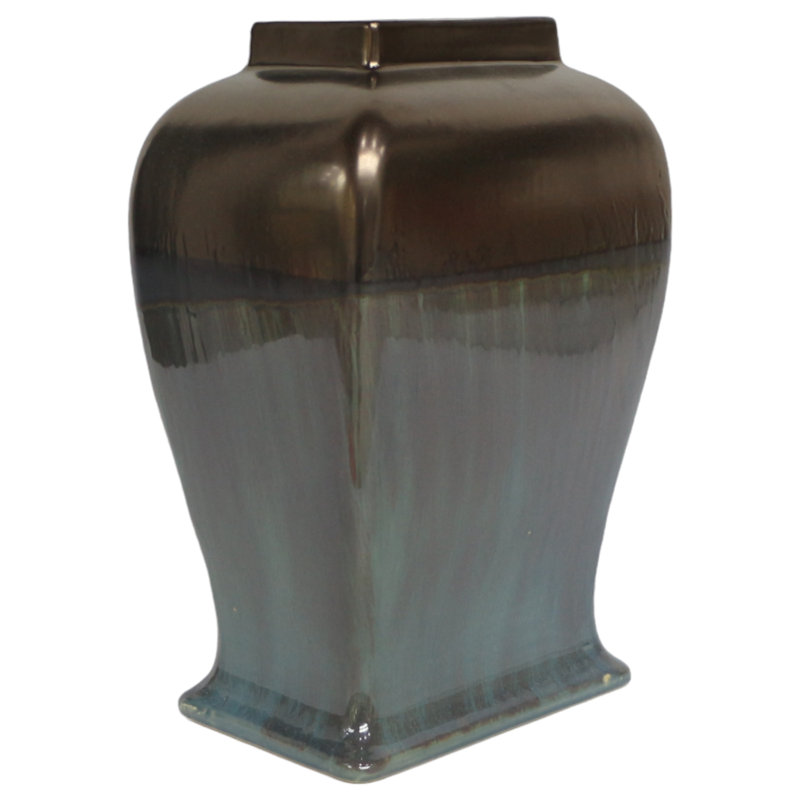 Townsend Handmade Stoneware Jar, 16" H x 7" W x 10" D, Bronze