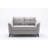 Mashad Loveseat, Upholstered Sofa with Metal Legs-996912584-970766769