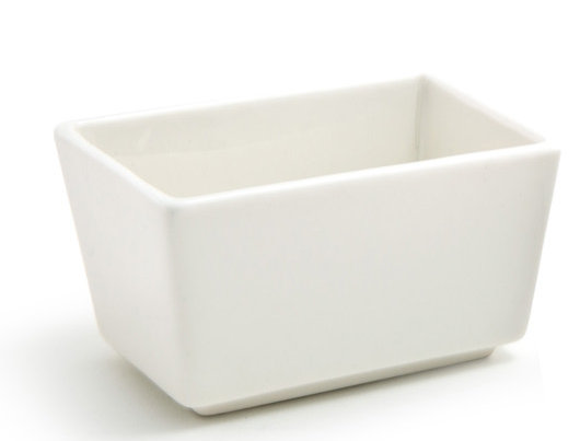 Mod Ceramic Sugar Packet Caddy, Euro White