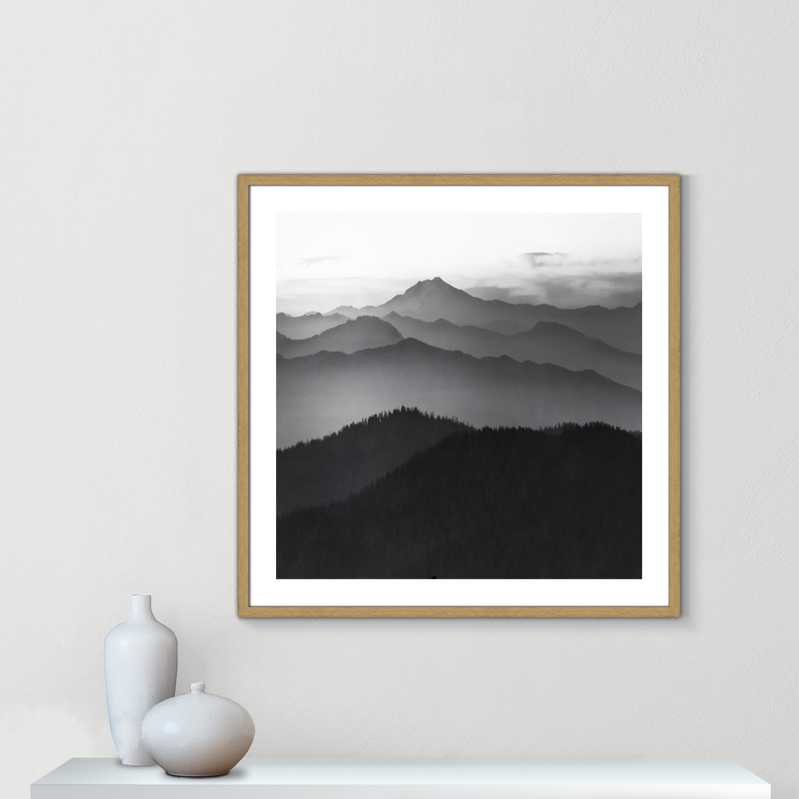 Cascades by Danita Delimont, 32" H x 32" W x 0.75" D, Natural Framed