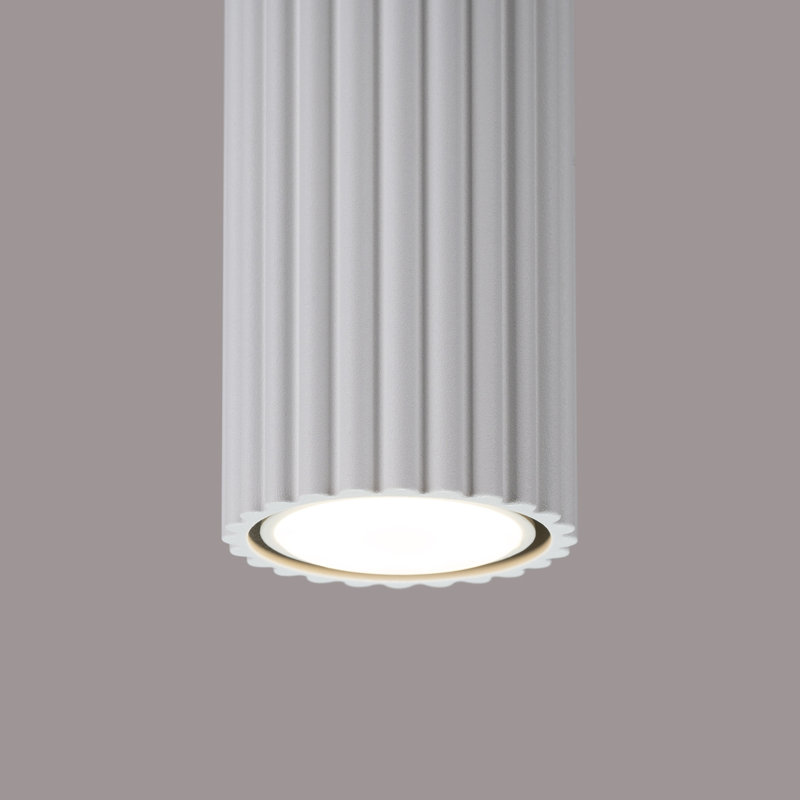 Karbon Aluminium Flush Mount, White, 6,5x6,5x30 cm
