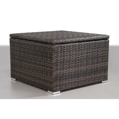 Wicker Storage Side Table - Brown