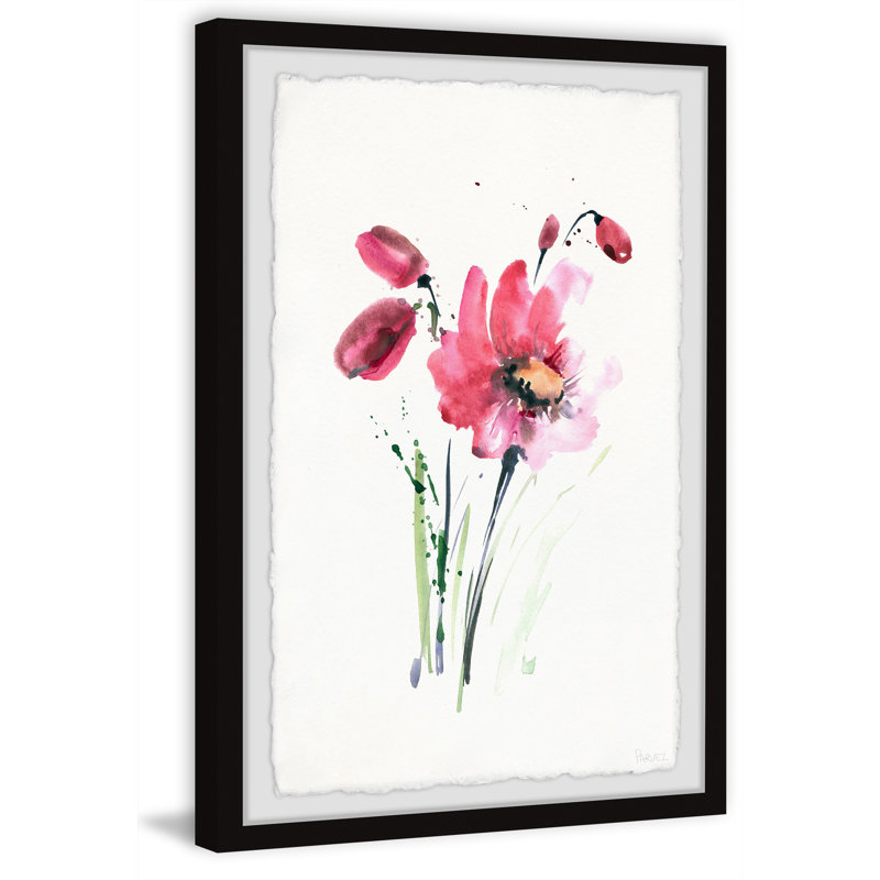 «Blooming Pink Smudge», reproduction encadrée, H 30 po x l 20 po x P 1,5 po