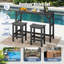 Ensemble de bar d'extérieur pour terrasse en PEHD pour 2 personnes, ensemble de bar pour le balcon, ensemble de table de bar et tabourets toutes saisons-639538554-651222840