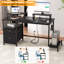 Bureau d'ordinateur 47 po avec 2 supports pour écran, table de travail pour bureau, brun rustique-535435334-531214018