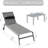 Outdoor Patio Chaise Lounge Set Of 3, Aluminum Pool Lounge Chairs With Side Table And Wheels, Textilene Padded Adjustable Recliner All Weather For Poolside, Beach, Yard, Balcony-2022730694