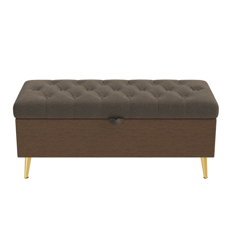 Banc de rangement avec repose-pieds Coffee, Coffee