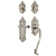 S grip Handleset with Single Cylinder Deadbolt and Fleur Door Lever and Victorian Rosette