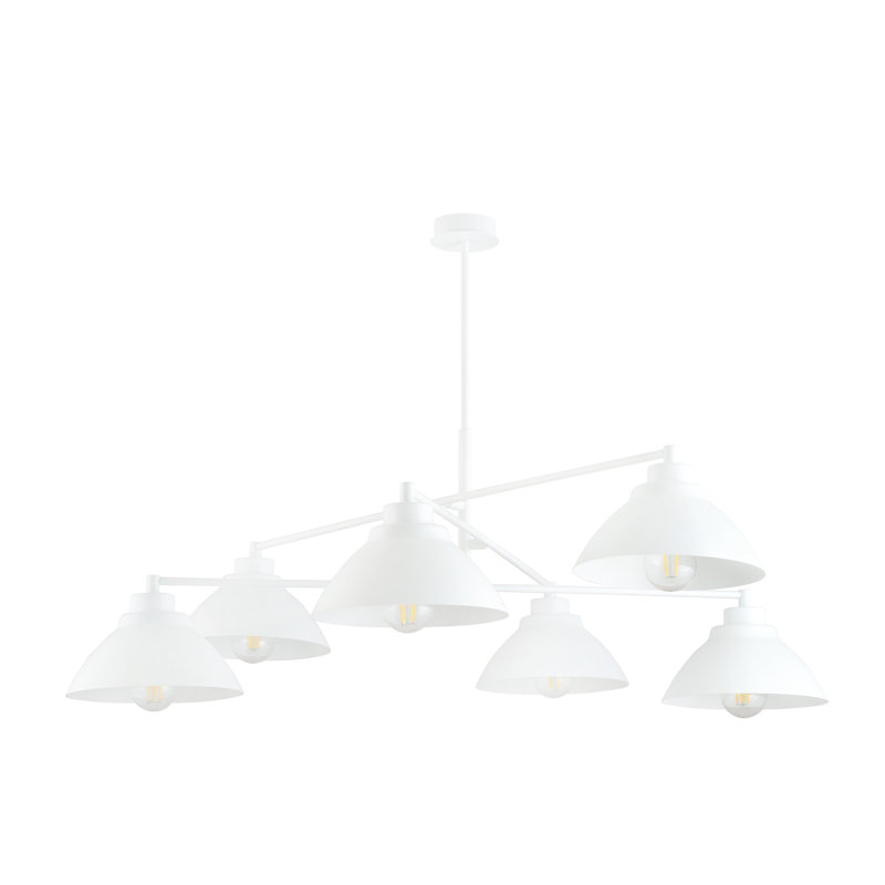 Ilbert 6 - Light Cone Chandelier, White