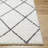 Cassundra Rectangle Geometric Machine Woven Polyester Area Rug in Charcoal/White-1953853430