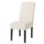 2 chaises de salle à manger rembourrées beiges - contemporain, base en bois de 2 chaises