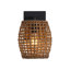Weavelight 1-Light Wall Sconce in Natural Black with Maple All-Weather Wicker