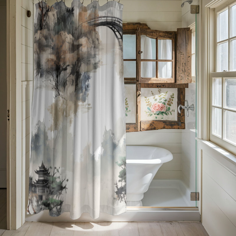 Old Bushes - Rideau de douche Premium, H 74 po x l 71 po