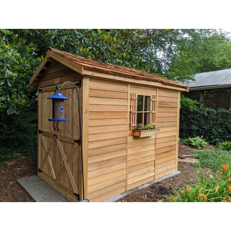 6' x 9' Cedar Gable Storage Shed with Double Doors