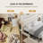 Huyen Queen Size Platform Bed, Luxury Cream Velvet Upholstered Bed with 4 Storage Drawers, Adjustable Tufted Headboard & Silent Slats - No Box Spring Needed, Easy Assembly, Modern Bedroom Furniture