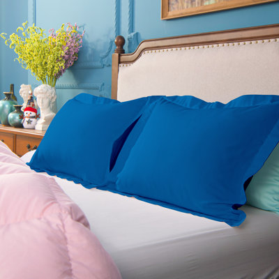 Bed Pillow Shams, 1800 Brushed Microfiber Oxford Pillowcases - NTBAY