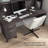 Paelynn 72” Office Desk with Hutch and Drawers, Computer Office Desk with Storage, Modern Wood, Storm Gray-1796023772