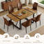 Ensemble de table de salle à manger 71 "en bois, ensemble de salle à manger 7 pièces moderne et industriel avec chaises rembourrées-989001261-989001424