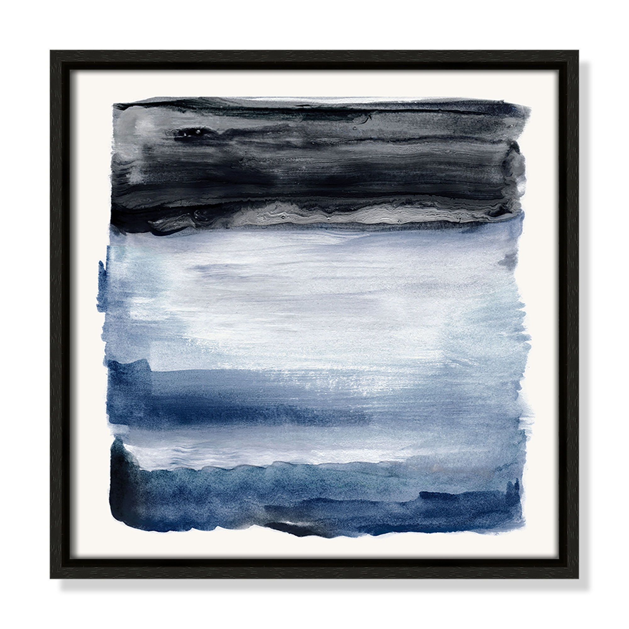 Navy Sky I Print by Nan, 13.5" H x 13.5" W, Espresso