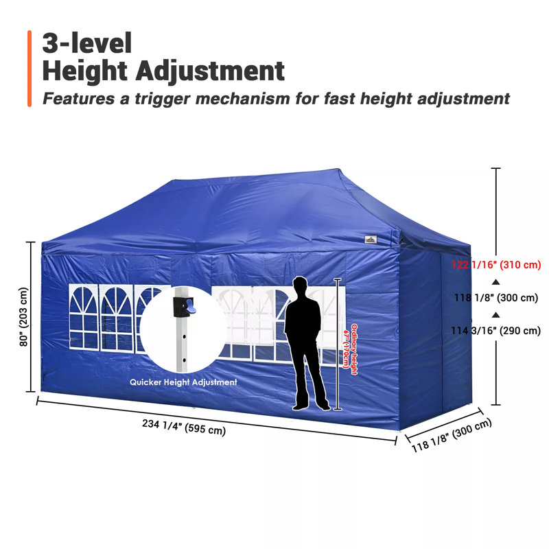 Abri de tente imperméable Ez Pop Up, Bleu