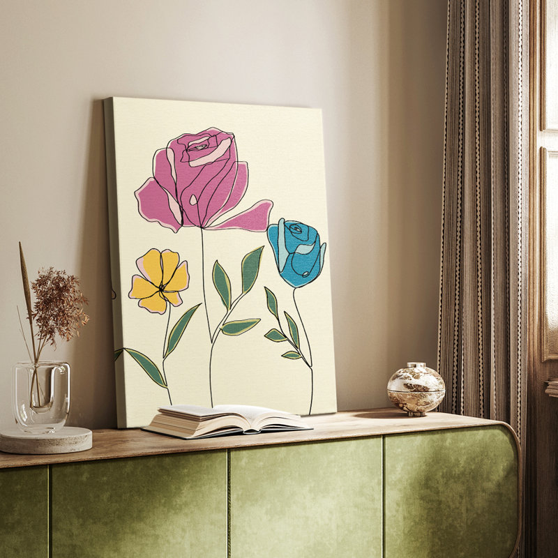 Coloré floral II - galerie Cavas sur mesure, H 60 po x l 40 po