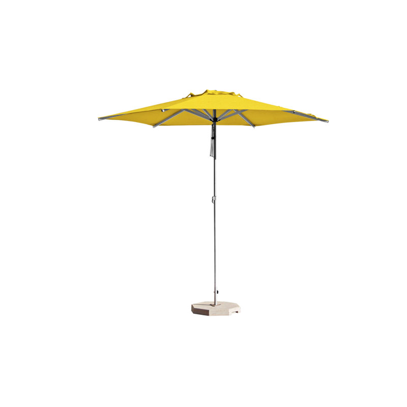 Swift 8' Round Telescopic Umbrella, Lemon, Cement