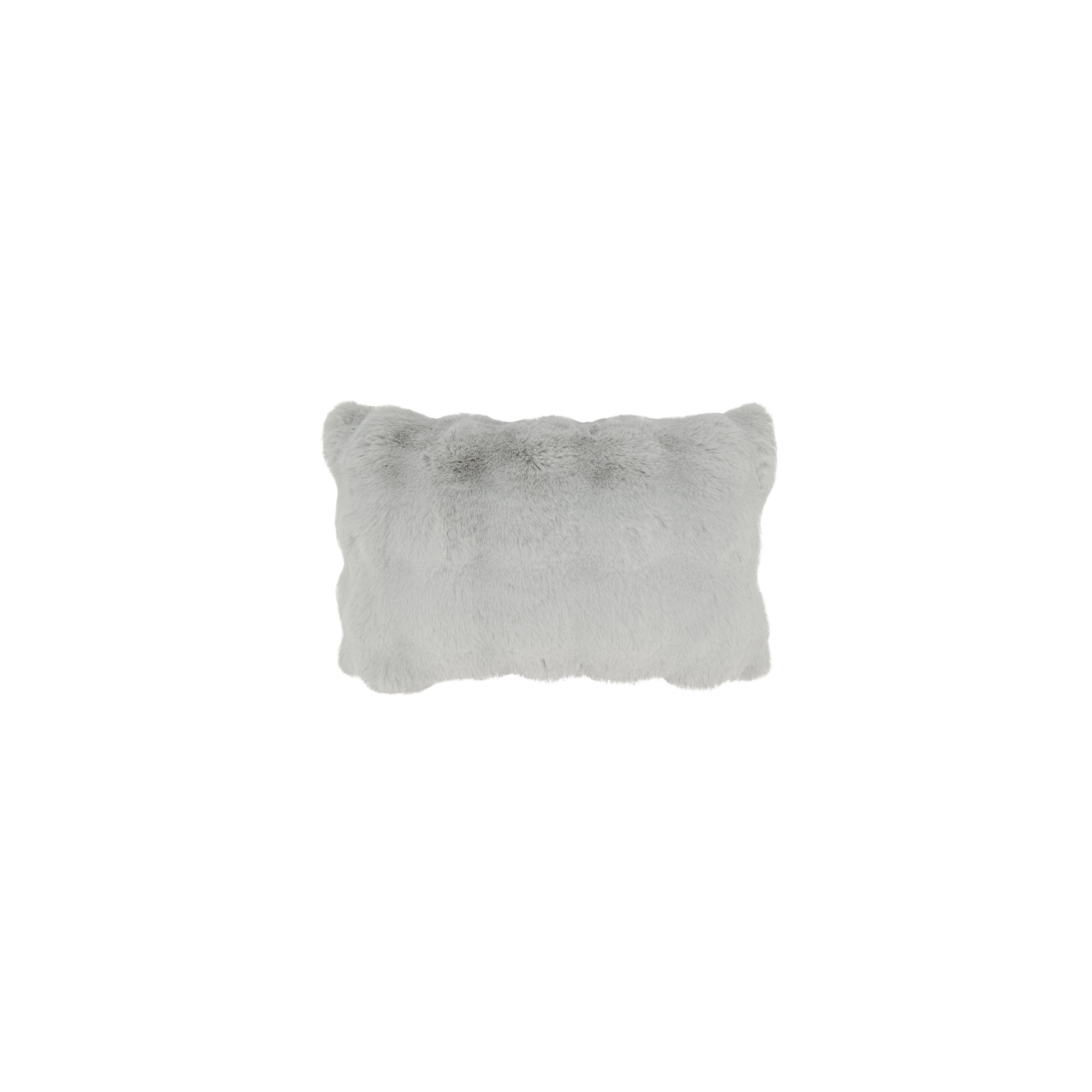 Cozy Bubble Faux Fur Pillow Cover, Gray, Rectangle 12" H x 20" W, Polyester