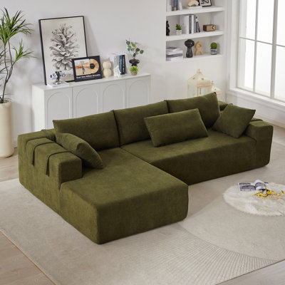 Ensemble de canapé modulaire rembourré et désossé en chenille Modern