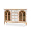 Buffet en bois massif brun et blanc