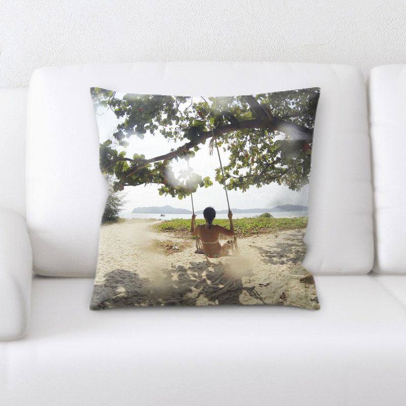 Coussin de plage tropical