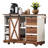 55.5" Farmhouse Kitchen Island With Drop Leaf