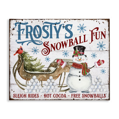 Art mural sur toile Frosty Snowball Fun par Creatif Belle
