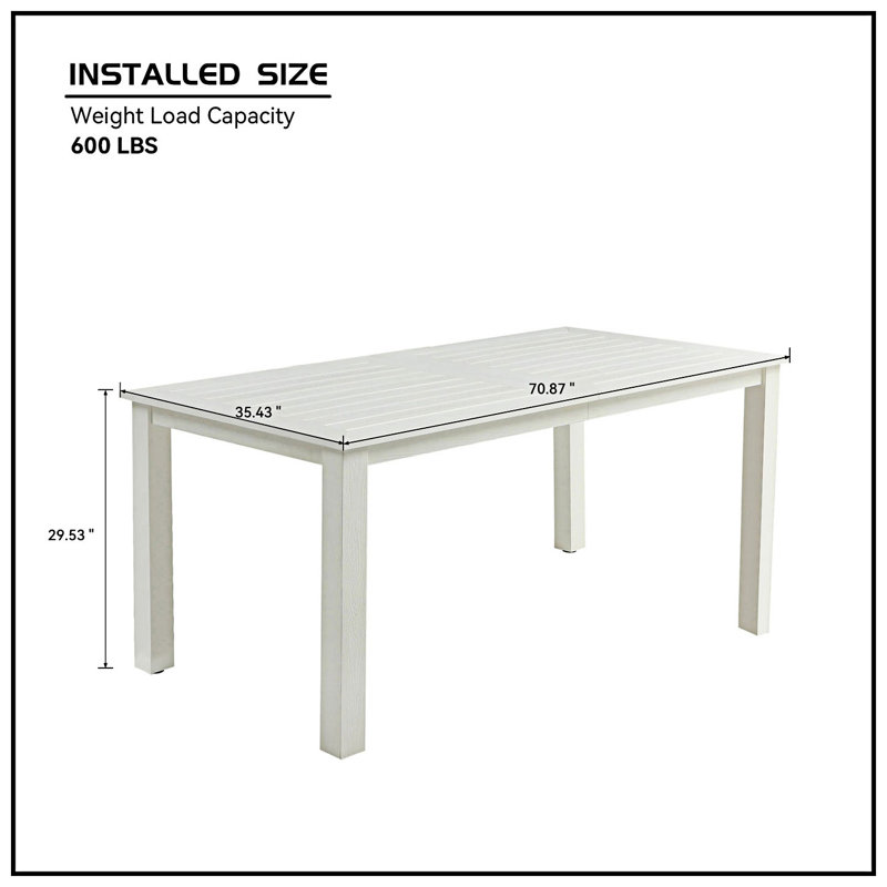Outdoor Dining Table, Rectangular Dining Table