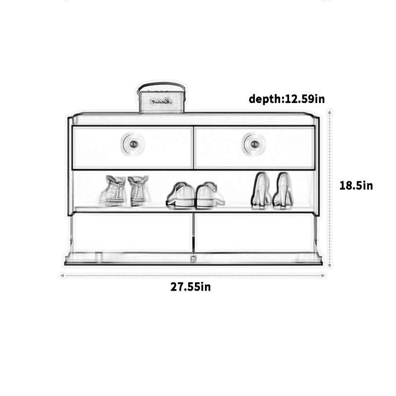 3 Pair Shoe Storage Bench