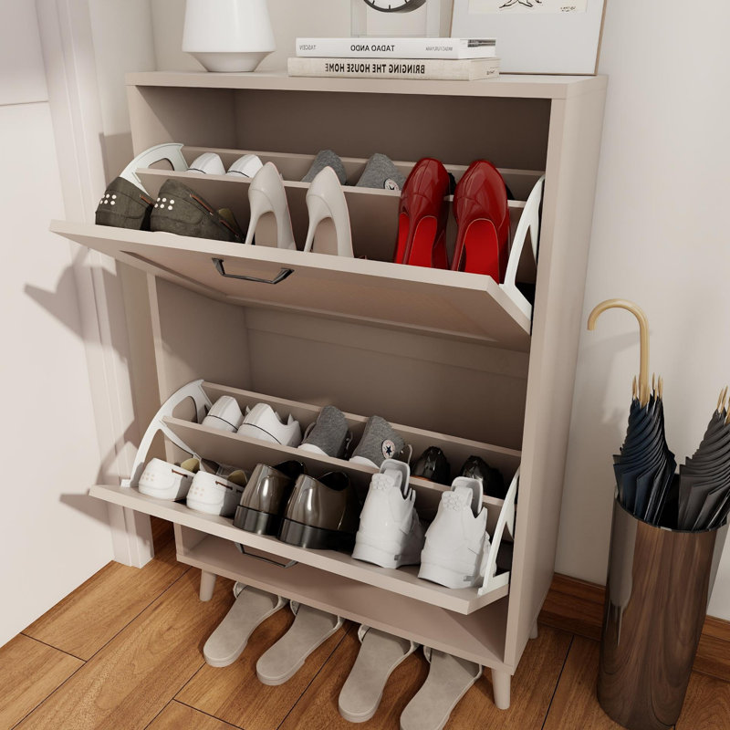 Range-chaussures pour hall d'entrée - Organisateur de rangement pour chaussures stable et spacieux, conception facile d'accès