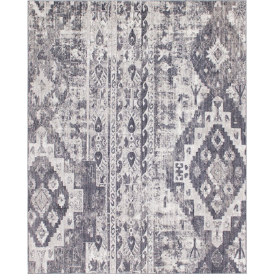 Tapis gris de style sud-ouest Mulvaney