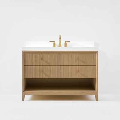 Momo Bath Vanity Set With White Quartz Vanity Top And White Undermount Basin