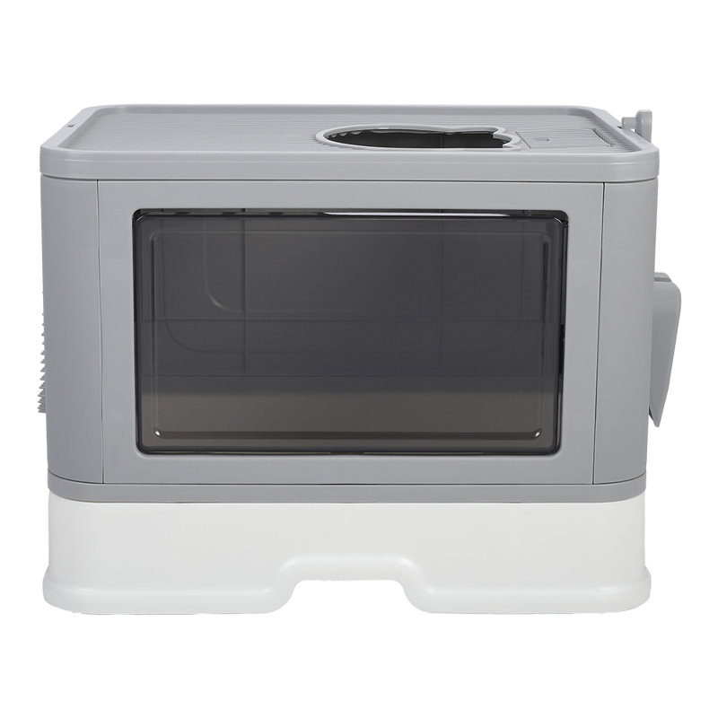 Araceli Plastic Enclosed Litter Box with Scoop