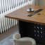 Bureau rectangulaire en bois massif brun noisette-1471081501