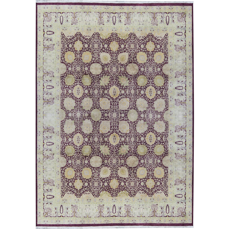 Tapis rouge noué à la main de haute qualité