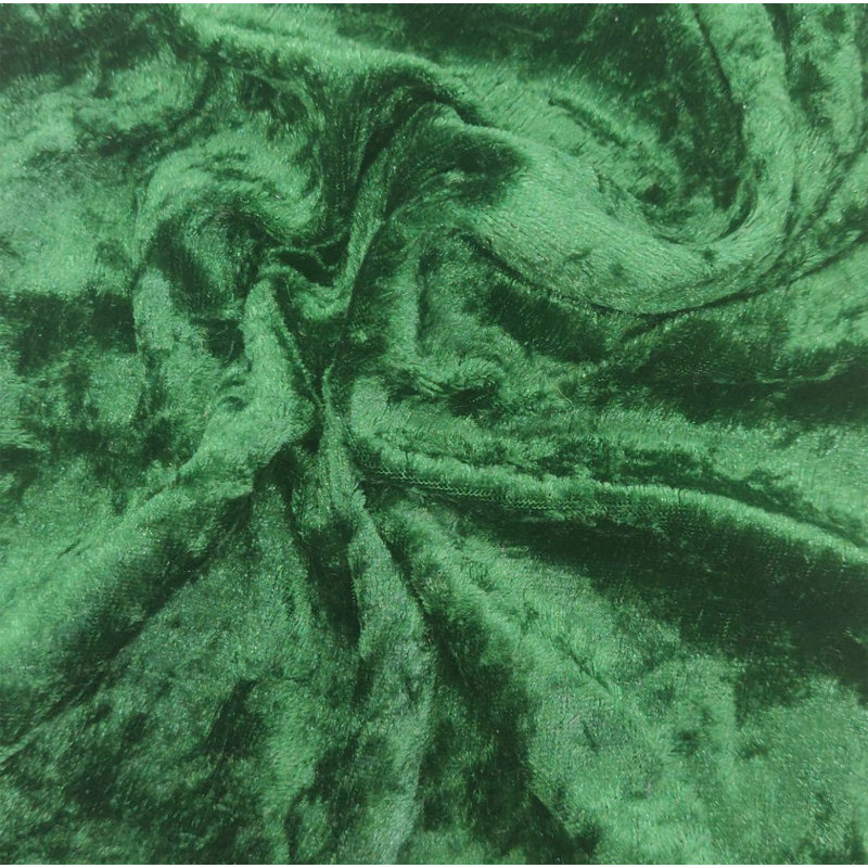 Purple Crushed Velvet Tablecloth 120'''', Bottle Green, 120cm W x 120cm L