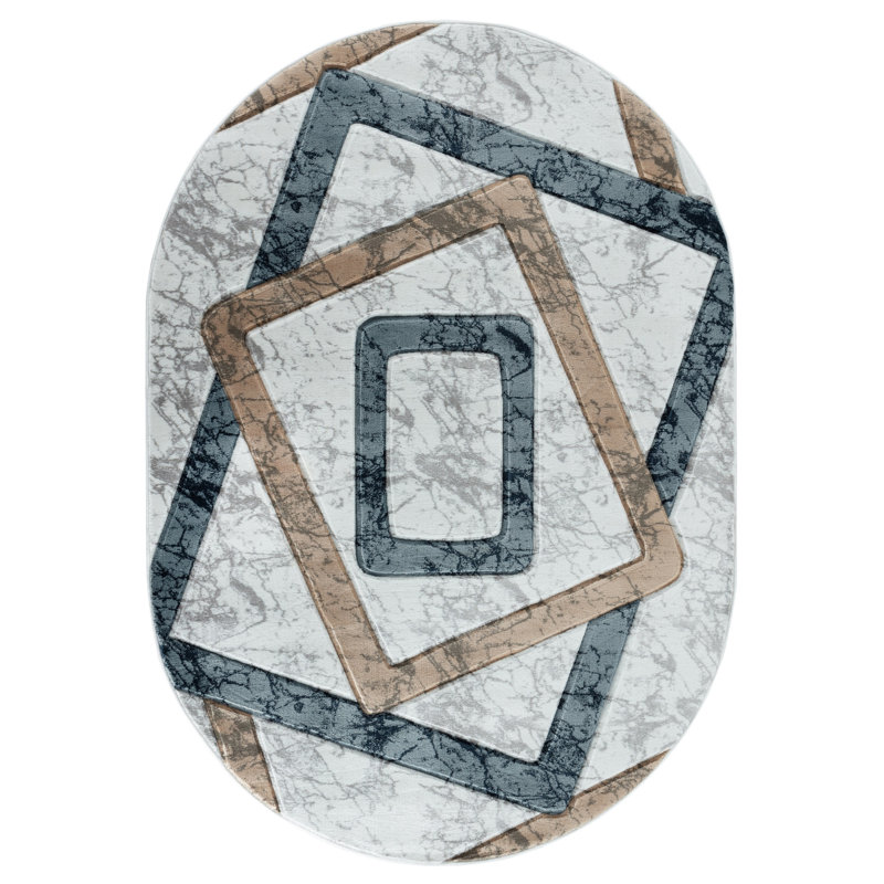 Adonia Abstract Indoor Rug, Oval 5'2" x 7'5"