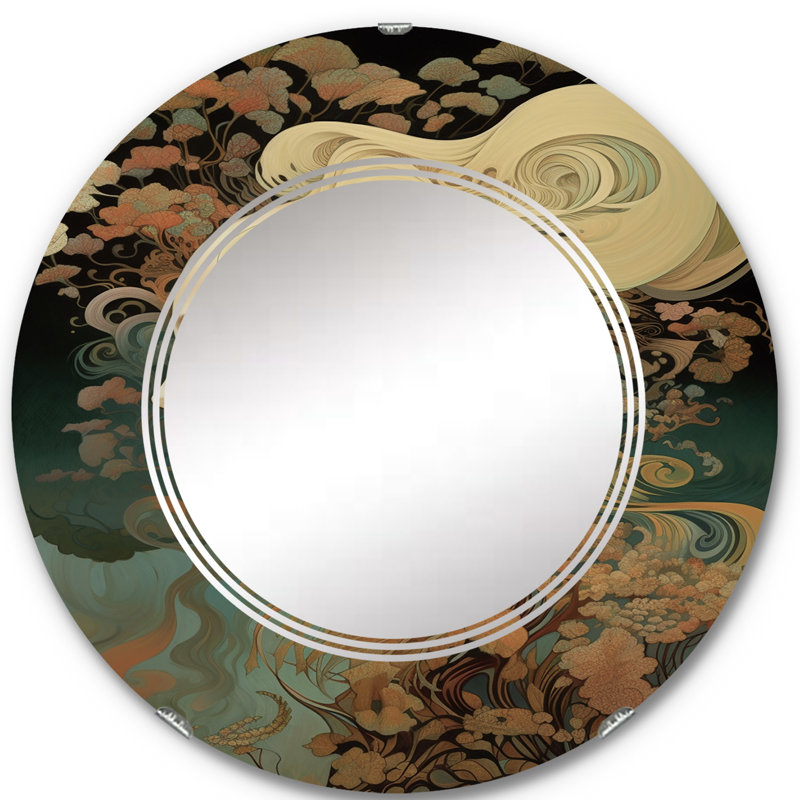 Prioleau - Miroir mural moderne rond, 24 po x 24 po