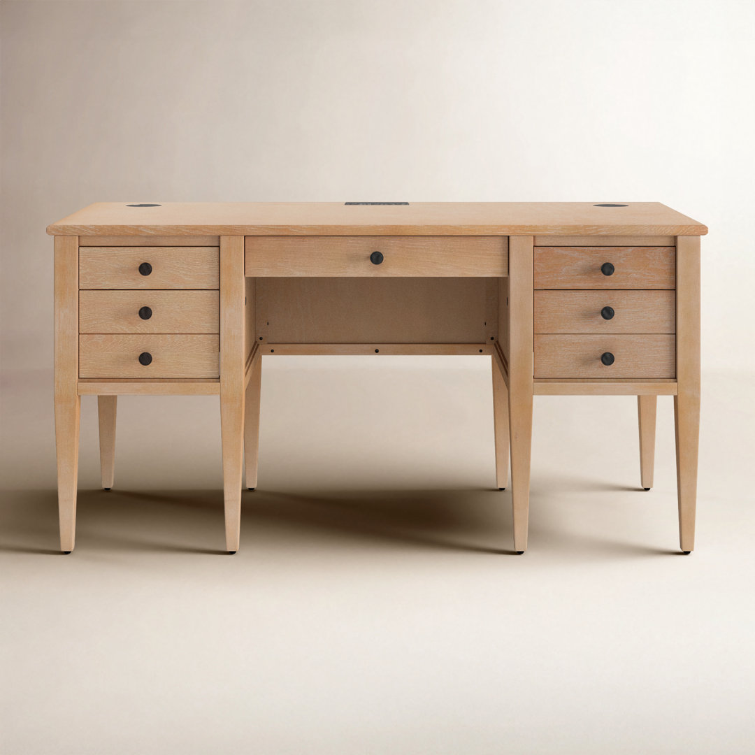 Gayle Solid Wood Executive Desk Birch Lane™